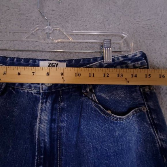 ZGY Womens Mom Jeans Blue Medium Wash High Rise Denim 30 New - Picture 3 of 11